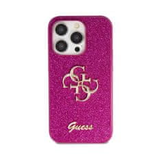 Guess Guess Glitter Script Big 4G - Ohišje za iPhone 15 Pro (vijolično)