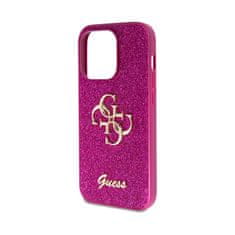 Guess Guess Glitter Script Big 4G - Ohišje za iPhone 15 Pro (vijolično)