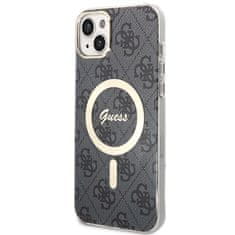 Guess Guess Bundle Pack MagSafe 4G - MagSafe etui za iPhone 14 + komplet polnilnika (črna/zlata)