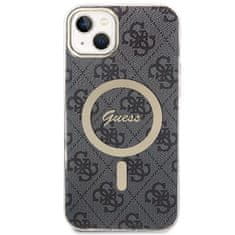 Guess Guess Bundle Pack MagSafe 4G - MagSafe etui za iPhone 14 + komplet polnilnika (črna/zlata)