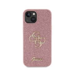 Guess Guess Glitter Script Big 4G - Ohišje za iPhone 15 (roza)