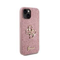 Guess Guess Glitter Script Big 4G - Ohišje za iPhone 15 (roza)