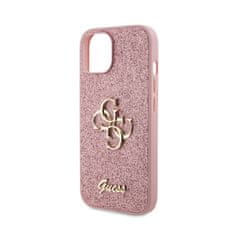 Guess Guess Glitter Script Big 4G - Ohišje za iPhone 15 (roza)