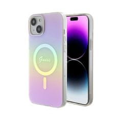 Guess Guess IML Iridescent MagSafe - ohišje za iPhone 15 (roza)