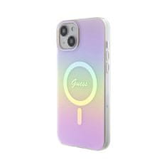 Guess Guess IML Iridescent MagSafe - ohišje za iPhone 15 (roza)