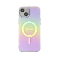 Guess Guess IML Iridescent MagSafe - ohišje za iPhone 15 (roza)