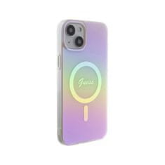 Guess Guess IML Iridescent MagSafe - ohišje za iPhone 15 (roza)