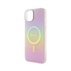 Guess Guess IML Iridescent MagSafe - ohišje za iPhone 15 (roza)