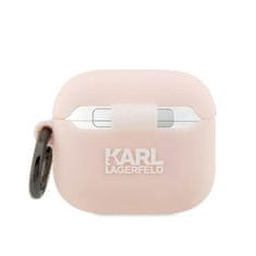 Karl Lagerfeld Karl Lagerfeld Silikonski ovitek NFT Choupette Head 3D - AirPods 3 (roza)