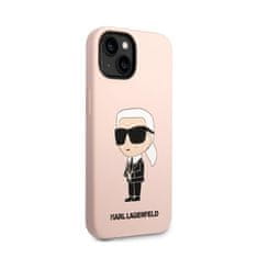 Karl Lagerfeld Karl Lagerfeld Silikonski etui NFT Ikonik MagSafe - iPhone 14 Plus (roza)