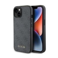 Guess Guess 4G Metal Gold Logo - Ohišje za iPhone 15 Plus (sivo)