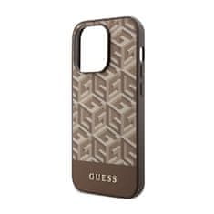 Guess Ohišje Guess GCube Stripes MagSafe - iPhone 14 Pro (rjavo)