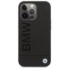 NEW BMW Usnjeno ohišje Hot Stamp MagSafe za iPhone 14 Pro Max (črno)