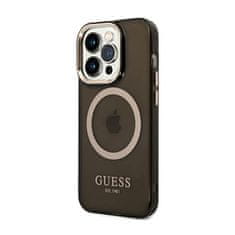 Guess Ohišje Guess Gold Outline Translucent MagSafe - iPhone 14 Pro Max (črno)