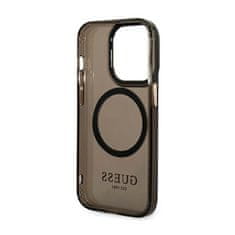 Guess Ohišje Guess Gold Outline Translucent MagSafe - iPhone 14 Pro Max (črno)