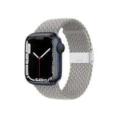 Crong Crong Wave Band - pleten trak za Apple Watch 38/40/41 mm (svetlo siv)