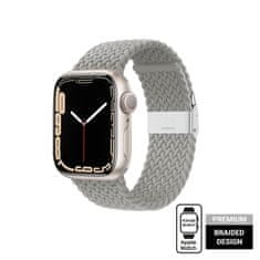 Crong Crong Wave Band - pleten trak za Apple Watch 38/40/41 mm (svetlo siv)