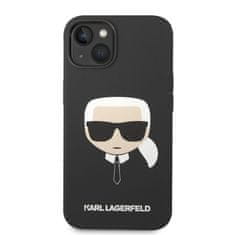 Karl Lagerfeld Karl Lagerfeld Silikonsko ohišje Iconic Karl`s Head MagSafe - ohišje za iPhone 14 Plus (črno)