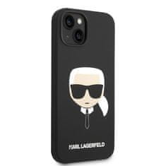 Karl Lagerfeld Karl Lagerfeld Silikonsko ohišje Iconic Karl`s Head MagSafe - ohišje za iPhone 14 Plus (črno)