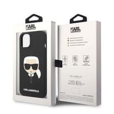 Karl Lagerfeld Karl Lagerfeld Silikonsko ohišje Iconic Karl`s Head MagSafe - ohišje za iPhone 14 Plus (črno)