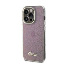 Guess Guess IML Faceted Mirror Disco Iridescent - Ohišje za iPhone 15 Pro Max (roza)