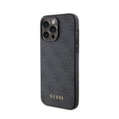 Guess Guess 4G Metal Gold Logo - Ohišje za iPhone 15 Pro Max (sivo)