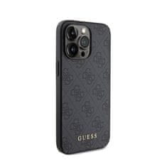 Guess Guess 4G Metal Gold Logo - Ohišje za iPhone 15 Pro Max (sivo)