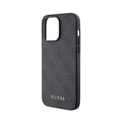 Guess Guess 4G Metal Gold Logo - Ohišje za iPhone 15 Pro Max (sivo)