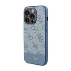 Guess Guess 4G Bottom Stripe Metal Logo Collection - Ohišje za iPhone 15 Pro (modro)