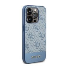 Guess Guess 4G Bottom Stripe Metal Logo Collection - Ohišje za iPhone 15 Pro (modro)