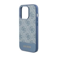 Guess Guess 4G Bottom Stripe Metal Logo Collection - Ohišje za iPhone 15 Pro (modro)