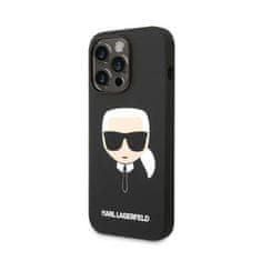 Karl Lagerfeld Karl Lagerfeld Silikonsko ohišje Iconic Karl`s Head MagSafe - iPhone 14 Pro (črno)