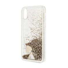 Guess Guess Liquid Glitter Charms - Ohišje za iPhone Xs / X (zlato)