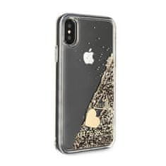 Guess Guess Liquid Glitter Charms - Ohišje za iPhone Xs / X (zlato)