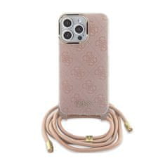 Guess Guess Crossbody Cord 4G Print - Ohišje za iPhone 15 Pro (roza)