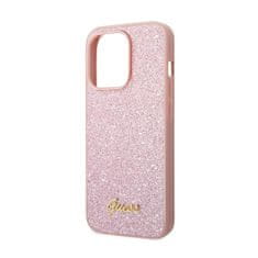 Guess Ohišje z logotipom Guess Glitter Flakes Metal - Ohišje za iPhone 14 Pro (roza)