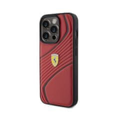 Ferrari Kovinski logotip Ferrari Twist - ohišje za iPhone 15 Pro (rdeče)