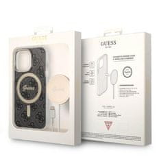 Guess Guess Bundle Pack MagSafe 4G - MagSafe etui za iPhone 13 Pro Max + komplet polnilnika (črna/zlata)