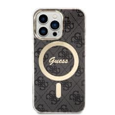 Guess Guess Bundle Pack MagSafe 4G - MagSafe etui za iPhone 13 Pro Max + komplet polnilnika (črna/zlata)