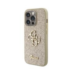 Guess Ohišje Guess Glitter Script Big 4G - iPhone 15 Pro (zlato)