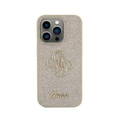 Guess Ohišje Guess Glitter Script Big 4G - iPhone 15 Pro (zlato)