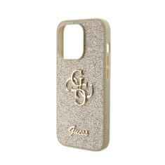 Guess Ohišje Guess Glitter Script Big 4G - iPhone 15 Pro (zlato)