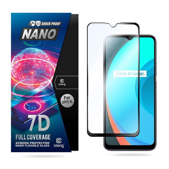 Crong Crong 7D Nano prilagodljivo steklo - hibridno steklo 9H za celoten zaslon OPPO realme C11