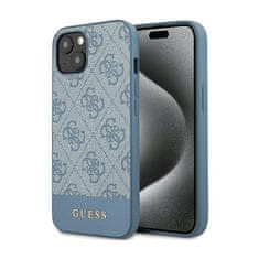 Guess Guess 4G Bottom Stripe Metal Logo Collection - Ohišje za iPhone 15 (modro)