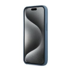 Guess Guess 4G Bottom Stripe Metal Logo Collection - Ohišje za iPhone 15 (modro)