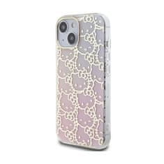 HELLO KITTY Hello Kitty IML Gradient Electrop Crowded Kitty Head - ohišje za iPhone 15 (roza)