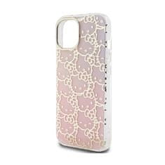 HELLO KITTY Hello Kitty IML Gradient Electrop Crowded Kitty Head - ohišje za iPhone 15 (roza)