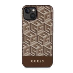 Guess Ohišje Guess GCube Stripes MagSafe za iPhone 14 (rjavo)