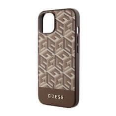 Guess Ohišje Guess GCube Stripes MagSafe za iPhone 14 (rjavo)