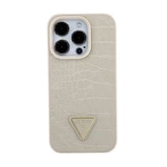 Guess Guess Croco Triangle Metal Logo - Etui iPhone 15 Pro Max (złoty)